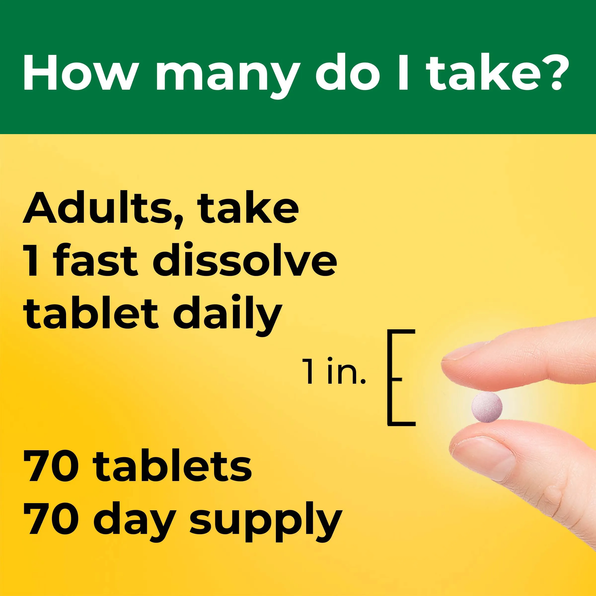 Vitamin D3 5000 IU (125 mcg) Fast Dissolve Tablets