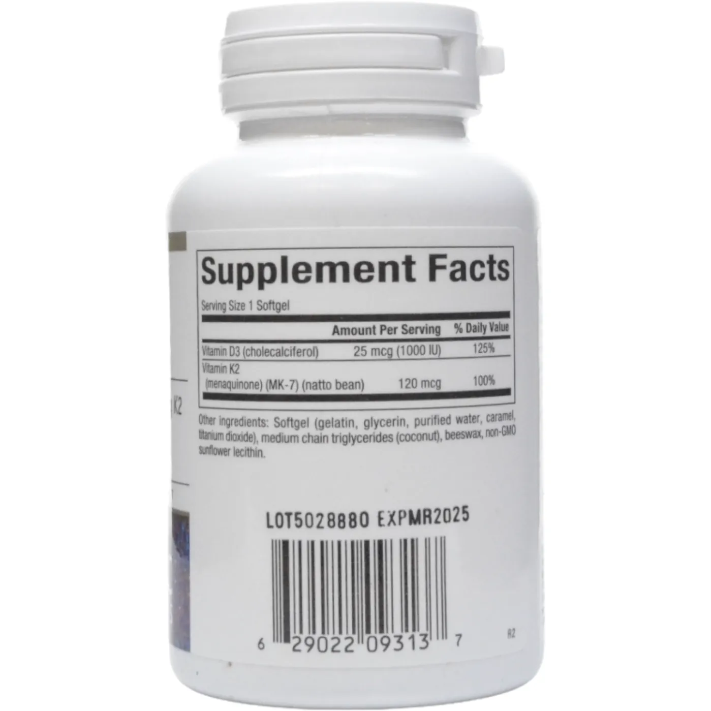 Vitamin D3 & K2 60 gels By Bioclinic Naturals