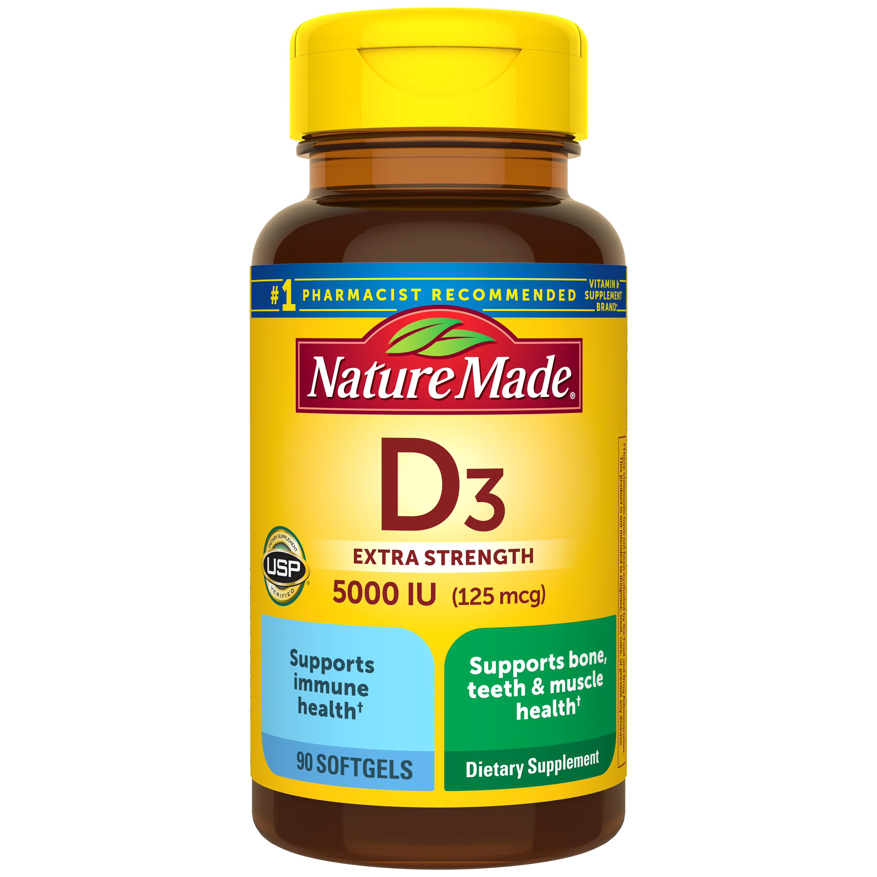 Vitamin D3 Extra Strength 5000 IU (125 mcg) Softgels