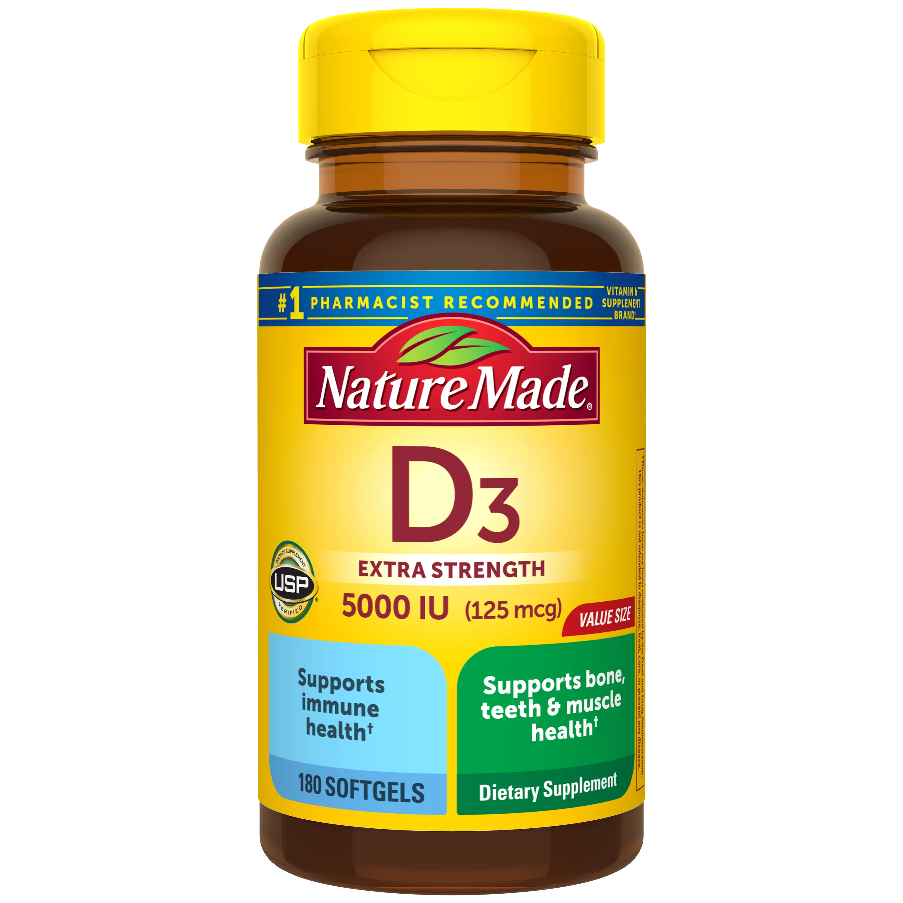 Vitamin D3 Extra Strength 5000 IU (125 mcg) Softgels