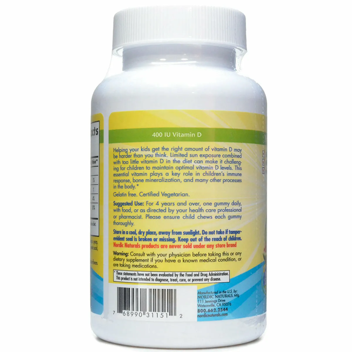 Vitamin D3 Gummies Kids 400 IU by Nordic Naturals