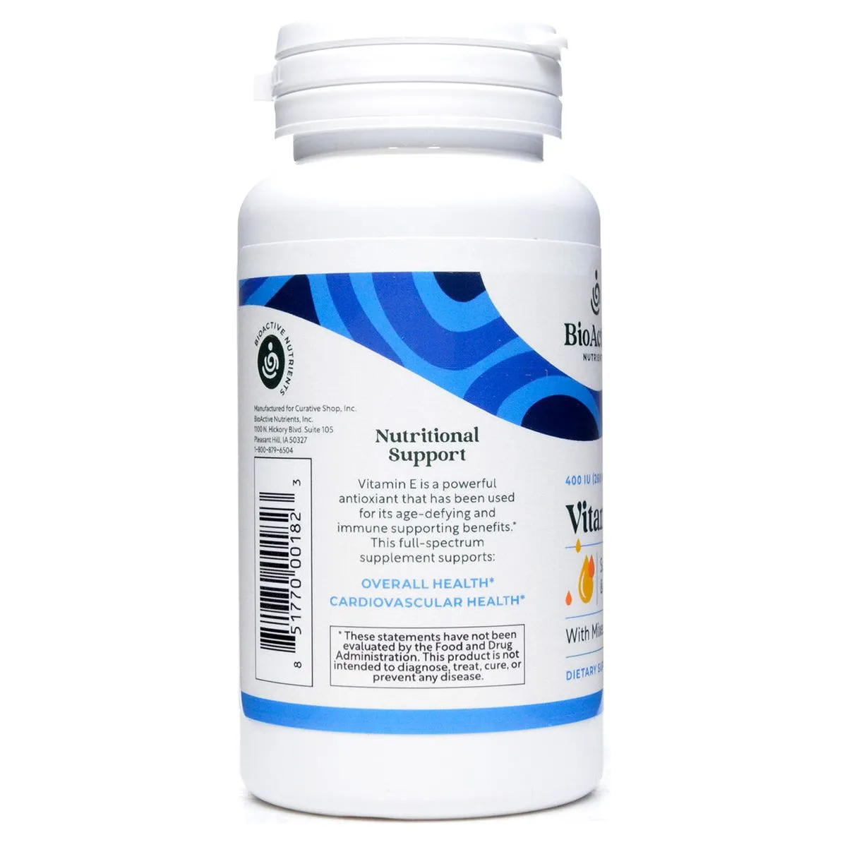 Vitamin E 400 IU 120 softgels by BioActive Nutrients