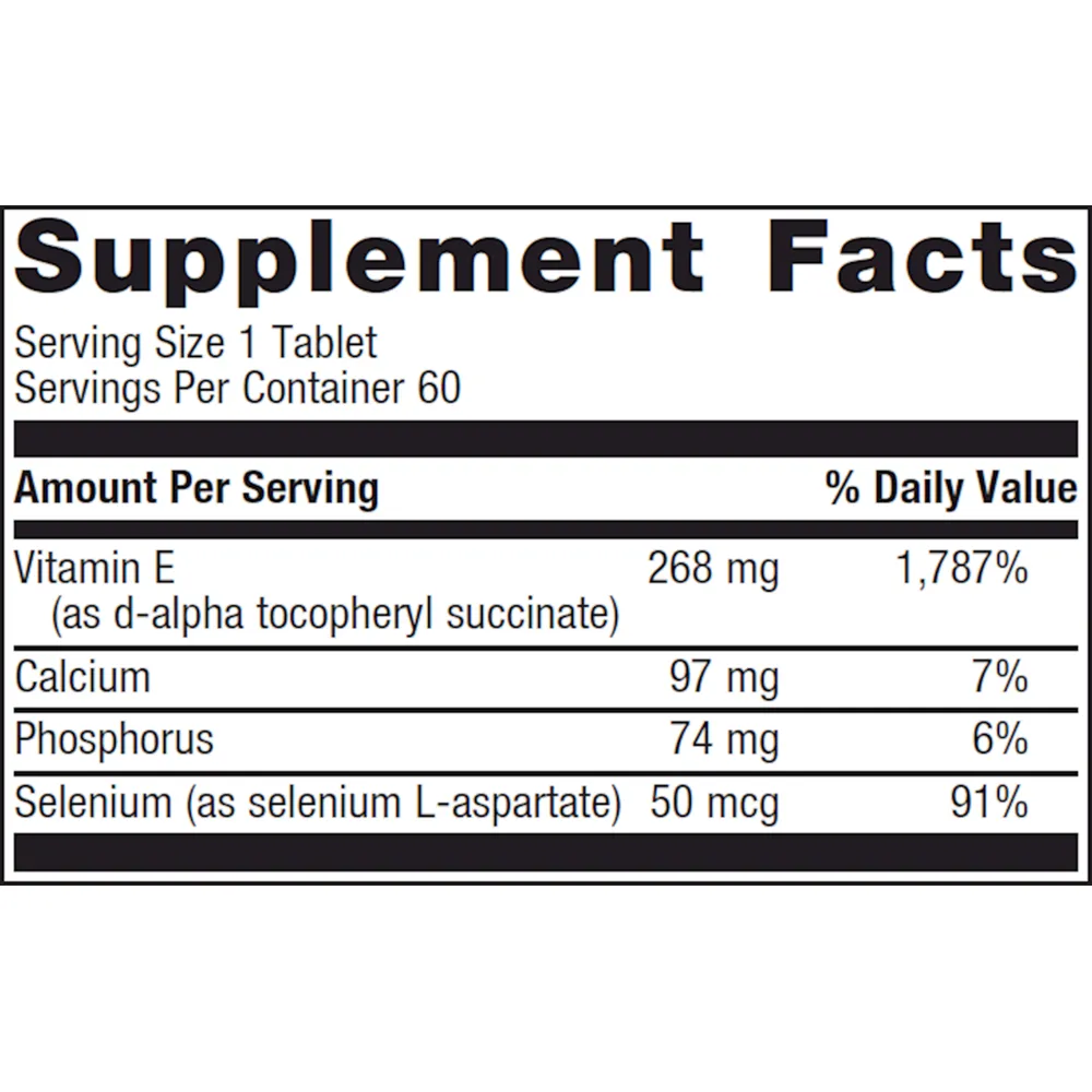 Vitamin E   Selenium 60 Tablets by Metagenics