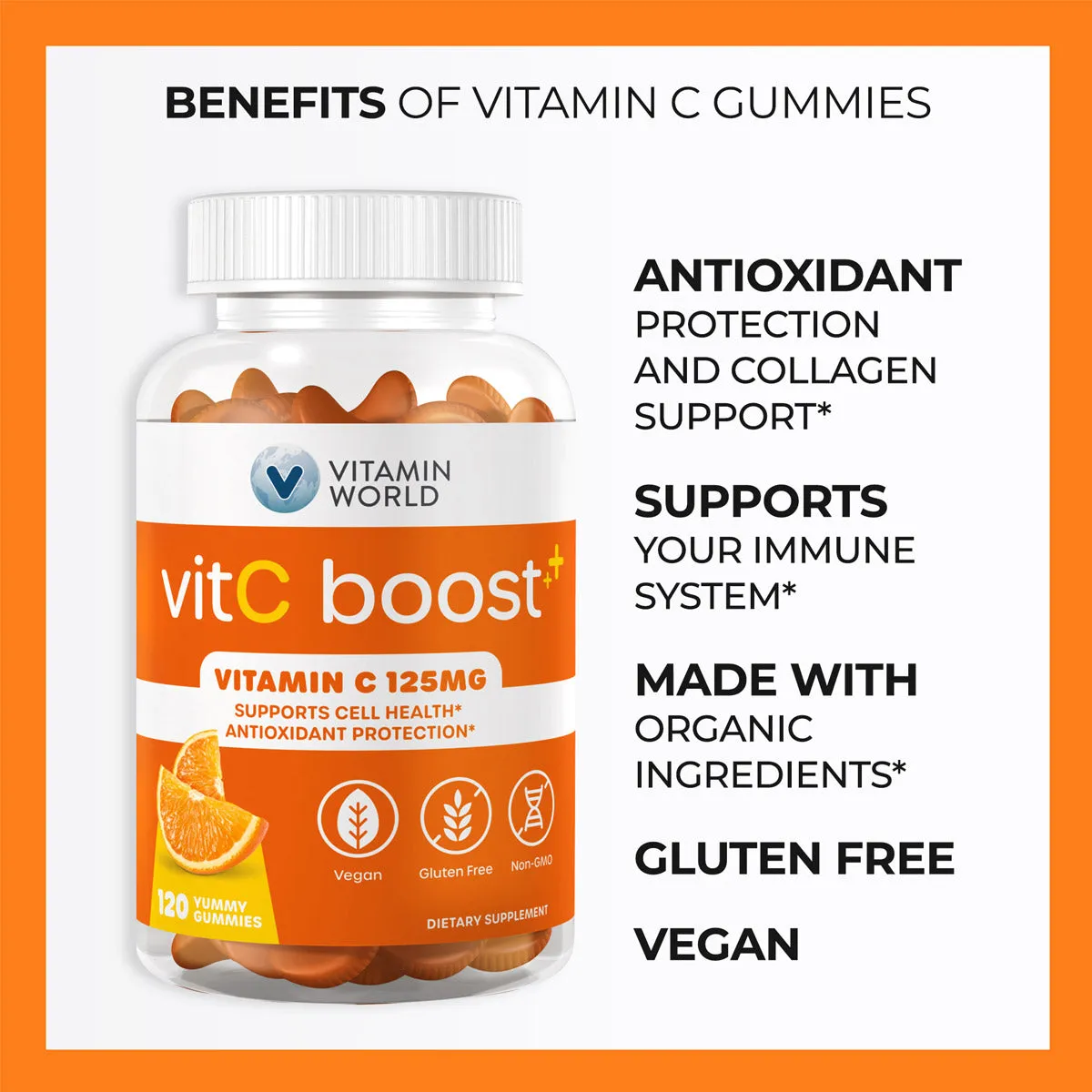 VitC Boost Vitamin C Gummies 120 count by Vitamin World