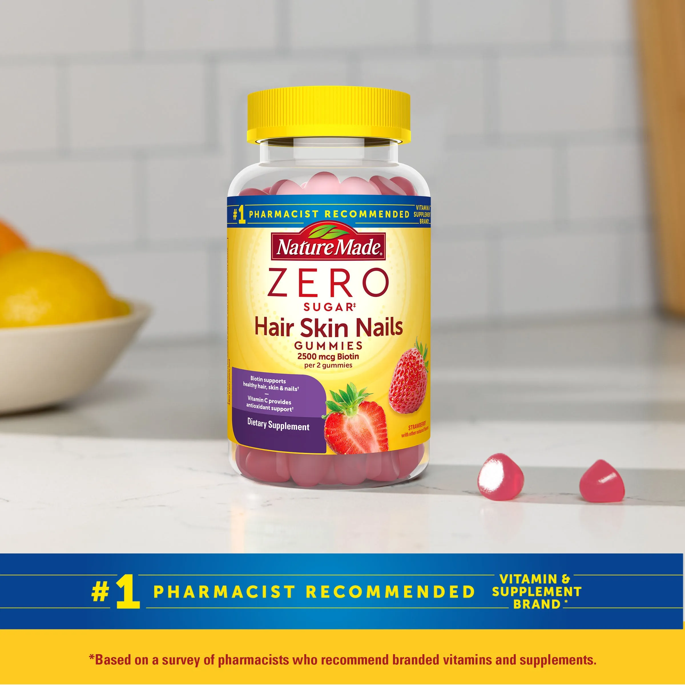 Zero Sugar Hair Skin Nails Gummies