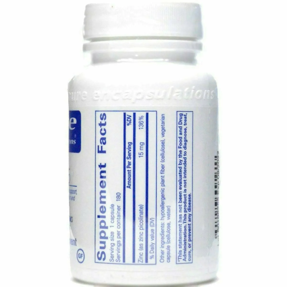 Zinc 15 by Pure Encapsulations