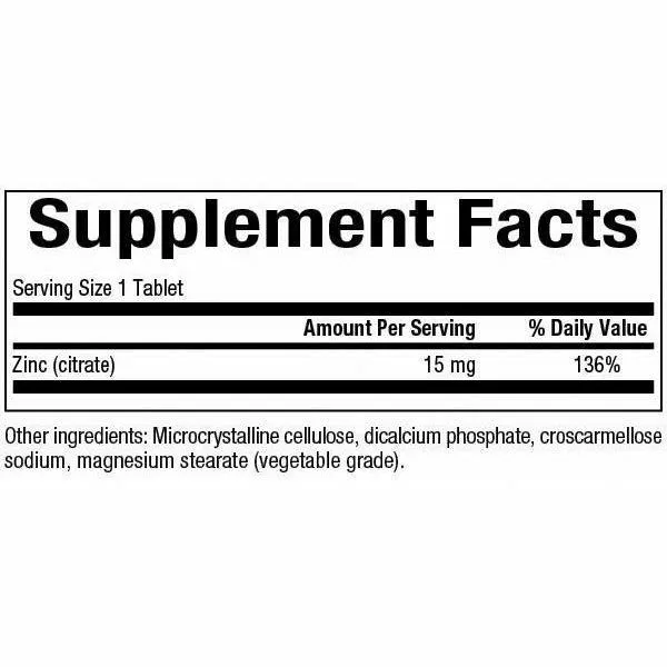 Zinc Citrate 90 tabs By Natural Factors