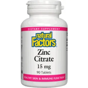 Zinc Citrate 90 tabs By Natural Factors